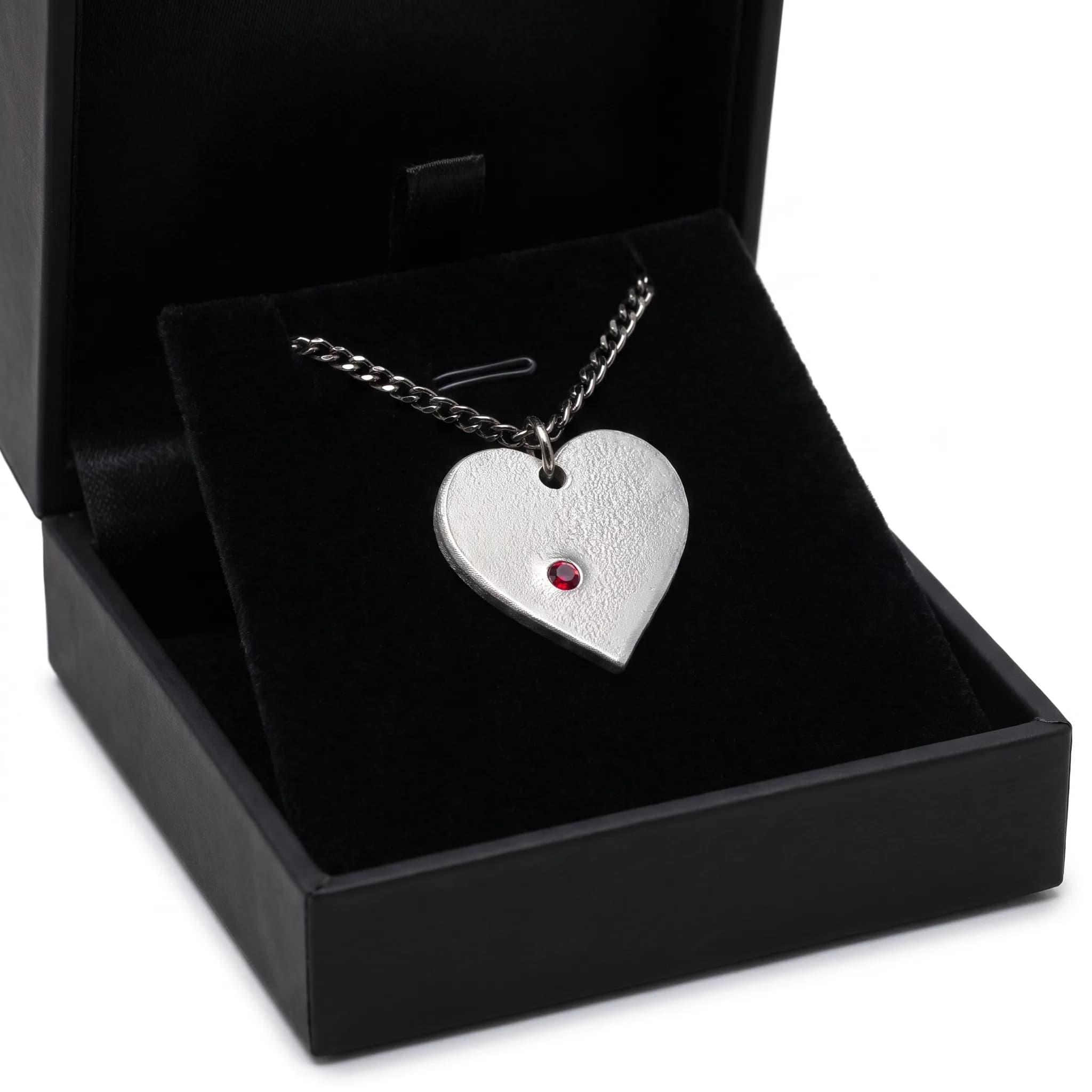Heart Necklace worn on a model